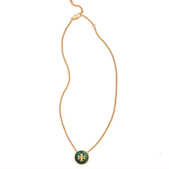 Tory Burch Semiprecious Stone Logo Necklace - Picture 4 of 5